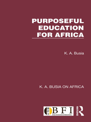 cover image of Purposeful Education for Africa